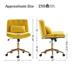 Fauteuil de bureau pivotant et inclinable Ollie Modern Flannel avec oreiller par HULALA HOME