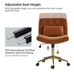 Fauteuil de bureau pivotant et inclinable Ollie Modern Flannel avec oreiller par HULALA HOME