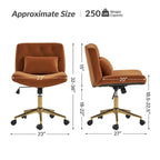 Fauteuil de bureau pivotant et inclinable Ollie Modern Flannel avec oreiller par HULALA HOME