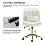 Fauteuil de bureau pivotant et inclinable Ollie Modern Flannel avec oreiller par HULALA HOME