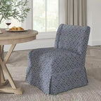 Chaise sans accoudoirs rembourrée Falk style rustique avec housse et pieds en bois massif par HULALA HOME