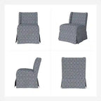 Chaise sans accoudoirs rembourrée Falk style rustique avec housse et pieds en bois massif par HULALA HOME
