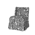 Chaise sans accoudoirs rembourrée Falk style rustique avec housse et pieds en bois massif par HULALA HOME