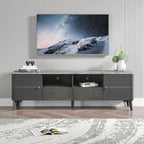 Meuble TV élégant de 70 pouces avec plateau imprimé marbre - 70 po de largeur