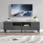 Meuble TV élégant de 70 pouces avec plateau imprimé marbre - 70 po de largeur