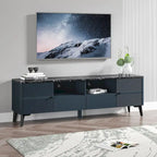 Meuble TV élégant de 70 pouces avec plateau imprimé marbre - 70 po de largeur