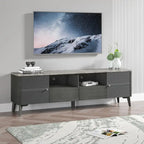 Meuble TV élégant de 70 pouces avec plateau imprimé marbre - 70 po de largeur
