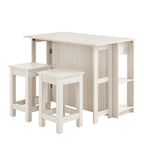Ensemble îlot de cuisine et tabourets 3 pièces Meadowbrook