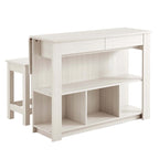 Ensemble îlot de cuisine et tabourets 3 pièces Meadowbrook