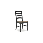 Chaise de salle à manger Signature Design by Ashley Wildenauer marron/noir – 48,26 L x 59,05 P x 99,06 H cm