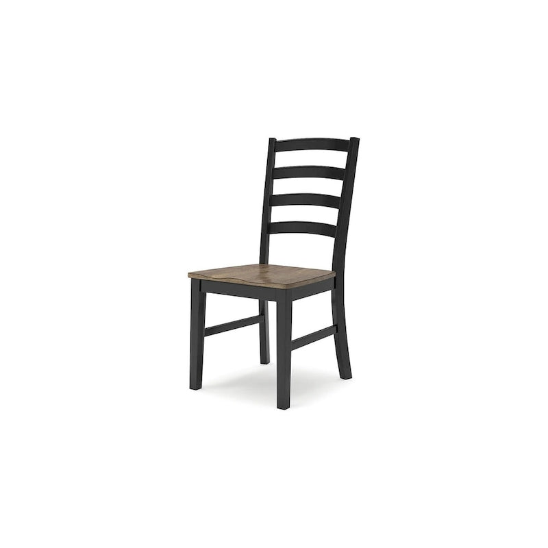 Chaise de salle à manger Signature Design by Ashley Wildenauer marron/noir – 48,26 L x 59,05 P x 99,06 H cm