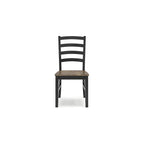 Chaise de salle à manger Signature Design by Ashley Wildenauer marron/noir – 48,26 L x 59,05 P x 99,06 H cm