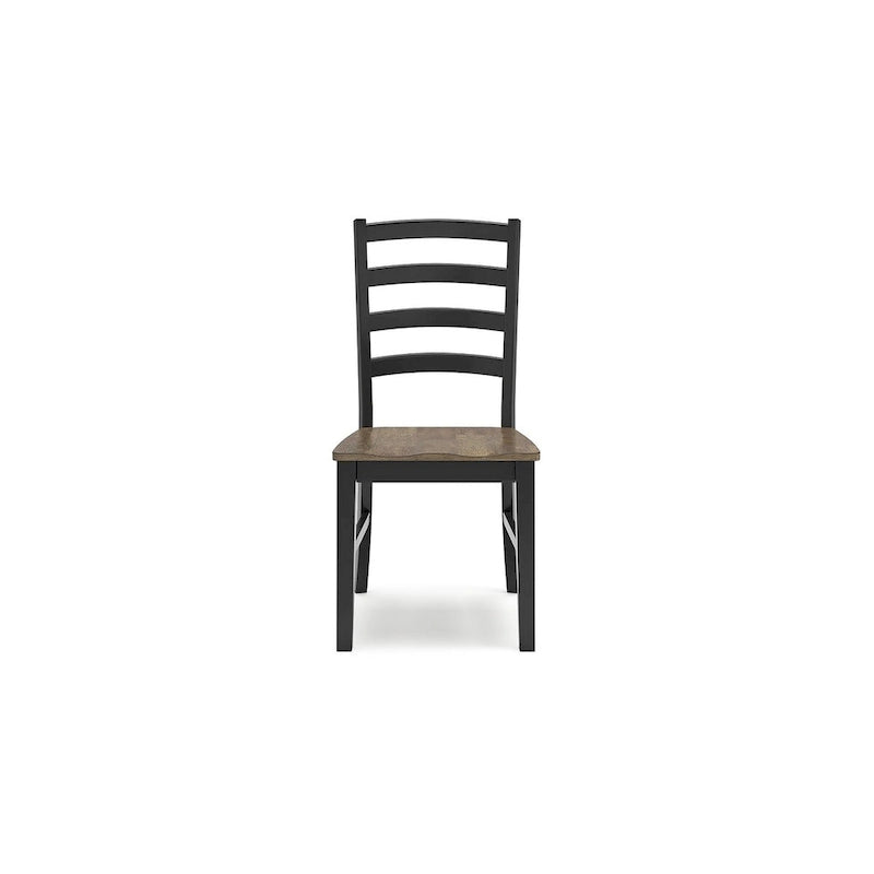 Chaise de salle à manger Signature Design by Ashley Wildenauer marron/noir – 48,26 L x 59,05 P x 99,06 H cm