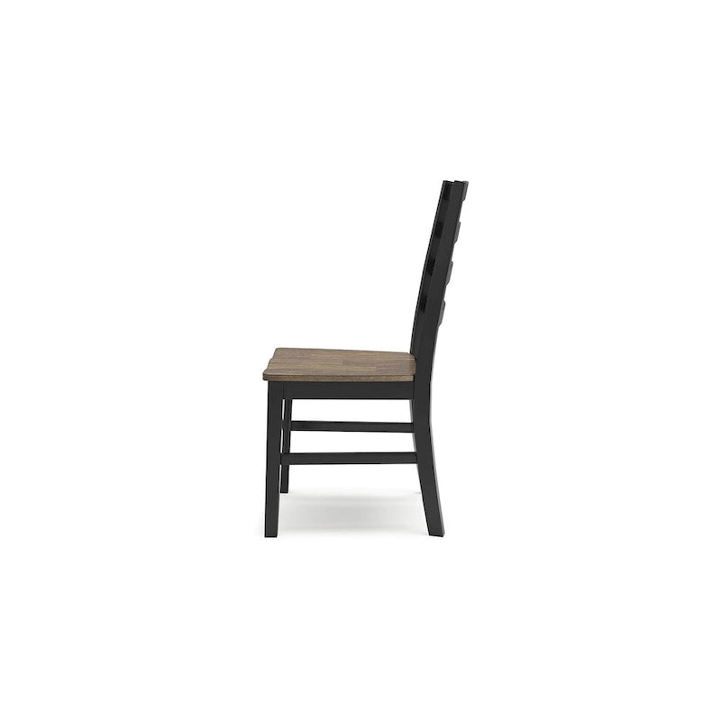 Chaise de salle à manger Signature Design by Ashley Wildenauer marron/noir – 48,26 L x 59,05 P x 99,06 H cm