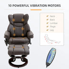 Fauteuil inclinable de massage avec repose-pieds ottoman