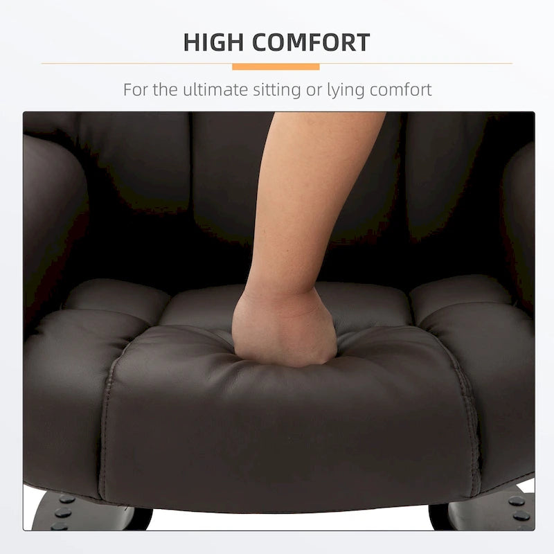 Fauteuil inclinable de massage avec repose-pieds ottoman