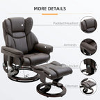 Fauteuil inclinable de massage avec repose-pieds ottoman