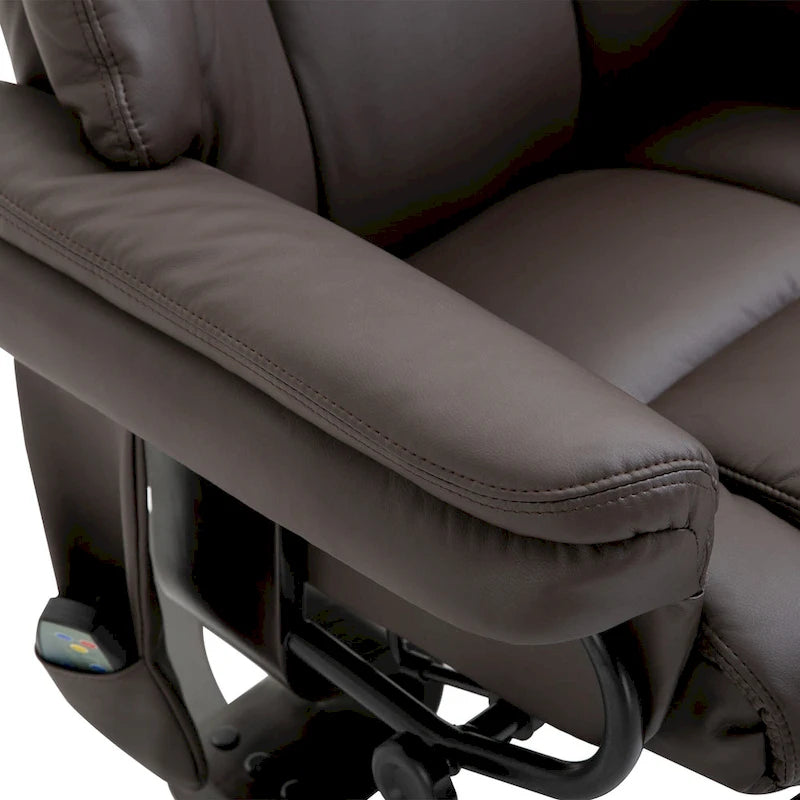 Fauteuil inclinable de massage avec repose-pieds ottoman