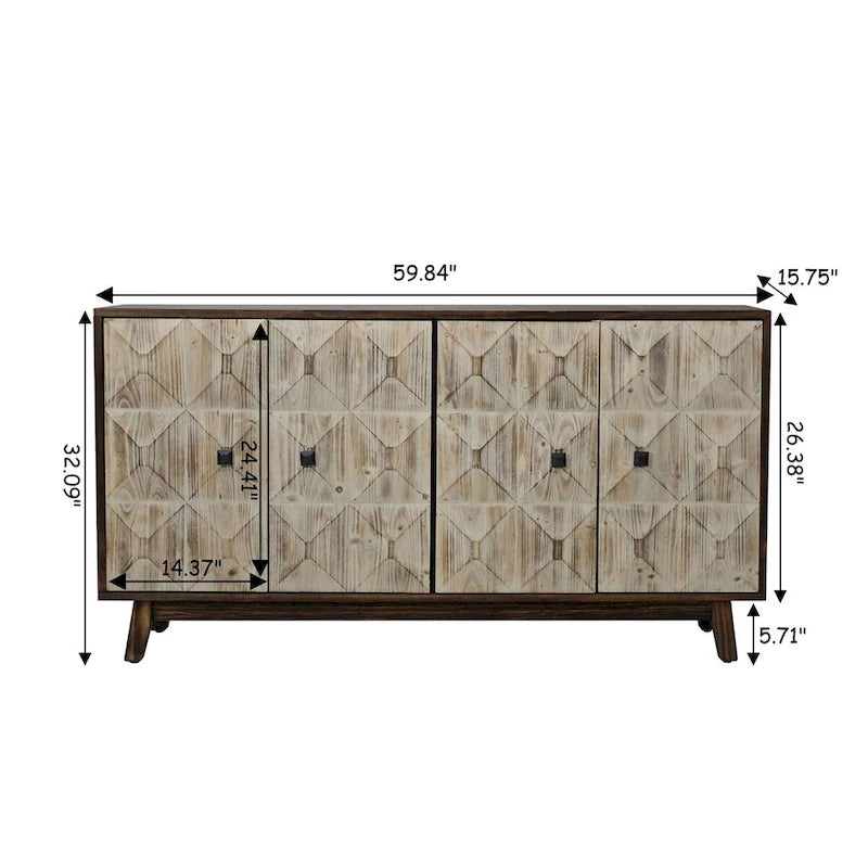 59,844 Buffets vintage avec portes, Buffets de rangement autoportants