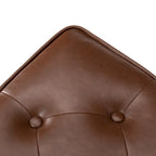 Glitzhome Lot de 2 poufs/repose-pieds capitonnés en similicuir 22W