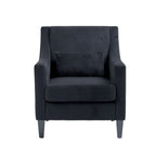 HOMEFUN Fauteuil d'appoint en velours côtelé avec cadre en bois style moderne du milieu du siècle pour salon