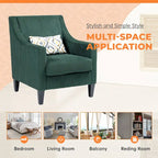 HOMEFUN Fauteuil d'appoint en velours côtelé avec cadre en bois style moderne du milieu du siècle pour salon