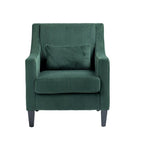 HOMEFUN Fauteuil d'appoint en velours côtelé avec cadre en bois style moderne du milieu du siècle pour salon
