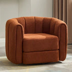 Fauteuil d'appoint pivotant moderne en tissu