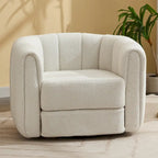 Fauteuil d'appoint pivotant moderne en tissu