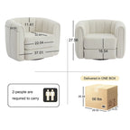Fauteuil d'appoint pivotant moderne en tissu