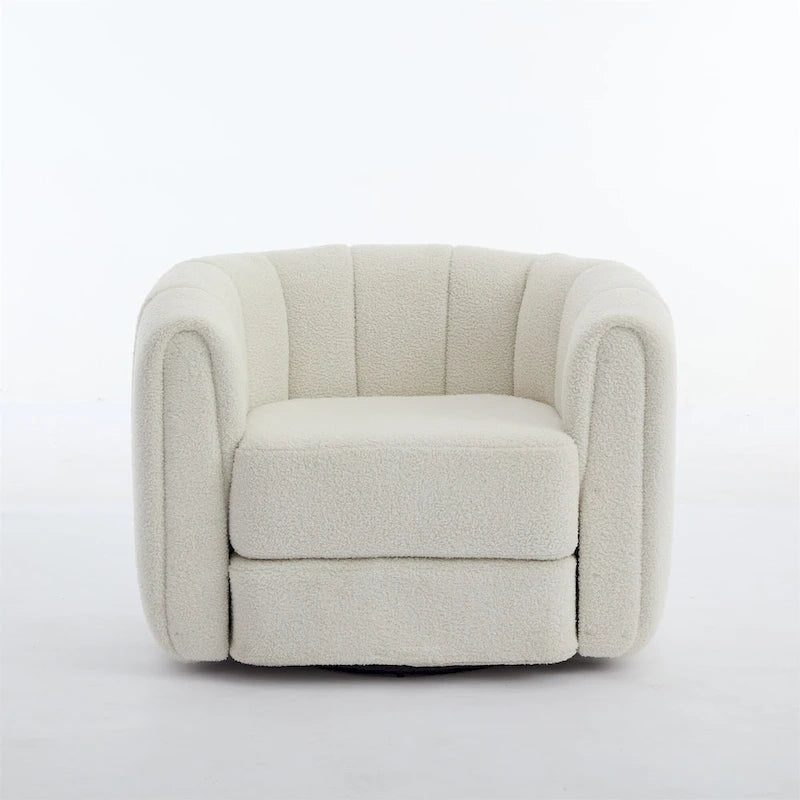 Fauteuil d'appoint pivotant moderne en tissu