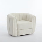 Fauteuil d'appoint pivotant moderne en tissu