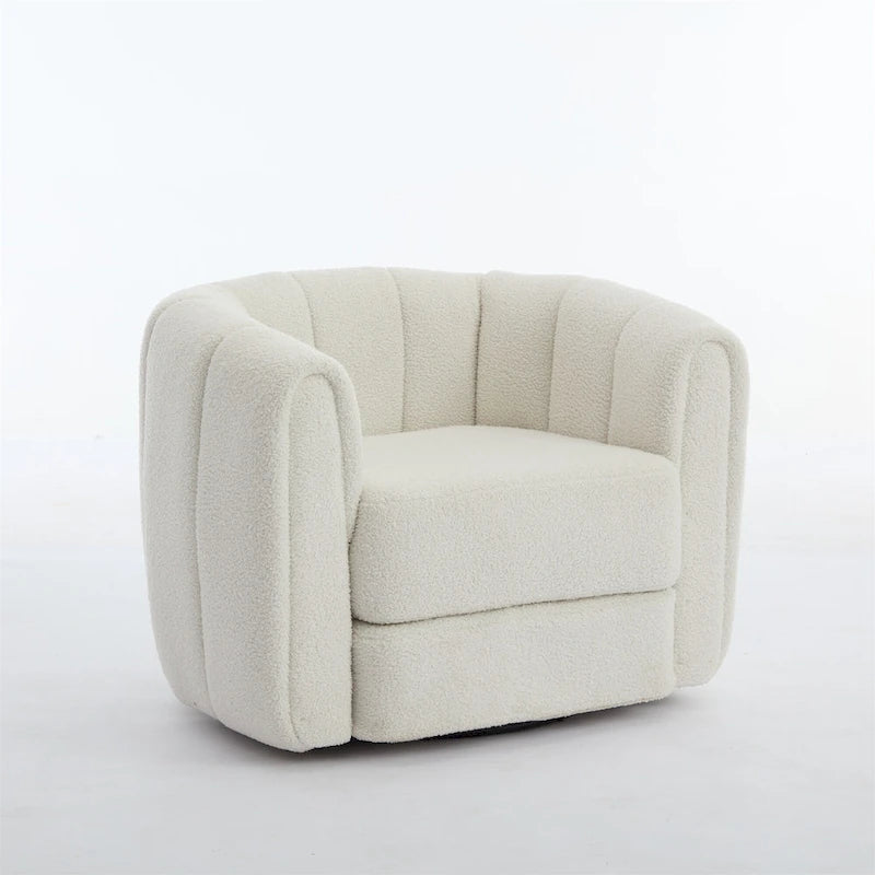 Fauteuil d'appoint pivotant moderne en tissu