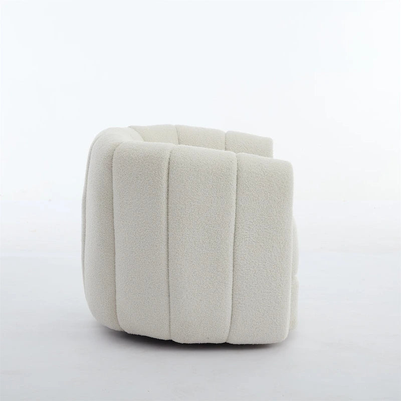 Fauteuil d'appoint pivotant moderne en tissu