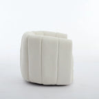 Fauteuil d'appoint pivotant moderne en tissu