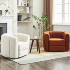 Fauteuil d'appoint pivotant moderne en tissu