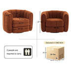Fauteuil d'appoint pivotant moderne en tissu