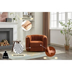 Fauteuil d'appoint pivotant moderne en tissu