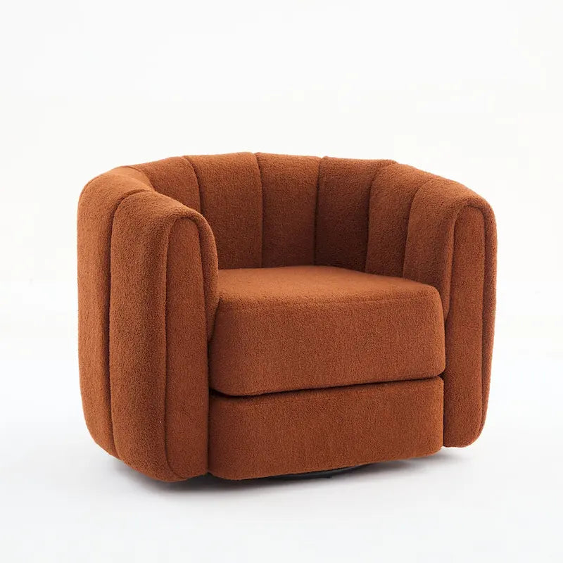Fauteuil d'appoint pivotant moderne en tissu