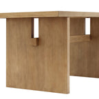 Table à manger moderne pour 6 personnes, petite table de salle à manger rectangulaire avec pieds en bois massif