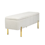 Banc de rangement ottoman Adeco de 119 cm, rembourré, bout de lit