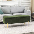 Banc de rangement ottoman Adeco de 119 cm, rembourré, bout de lit