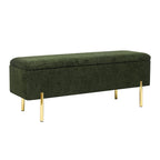 Banc de rangement ottoman Adeco de 119 cm, rembourré, bout de lit